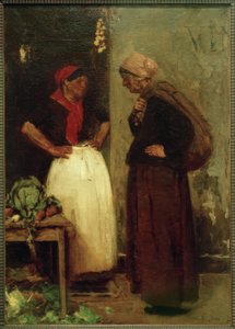 八百屋-市場シーン 作： Max Liebermann